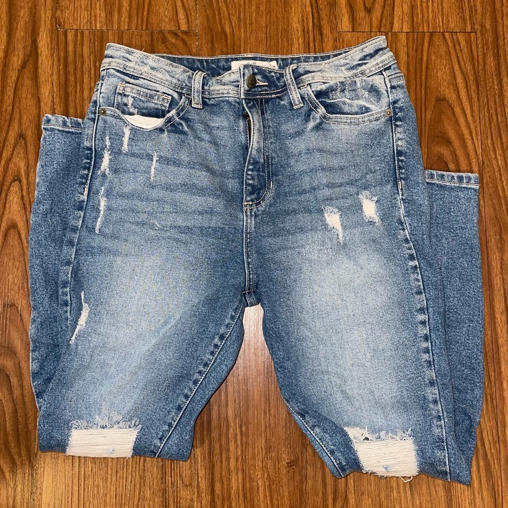 High Rise Ripped Jeans